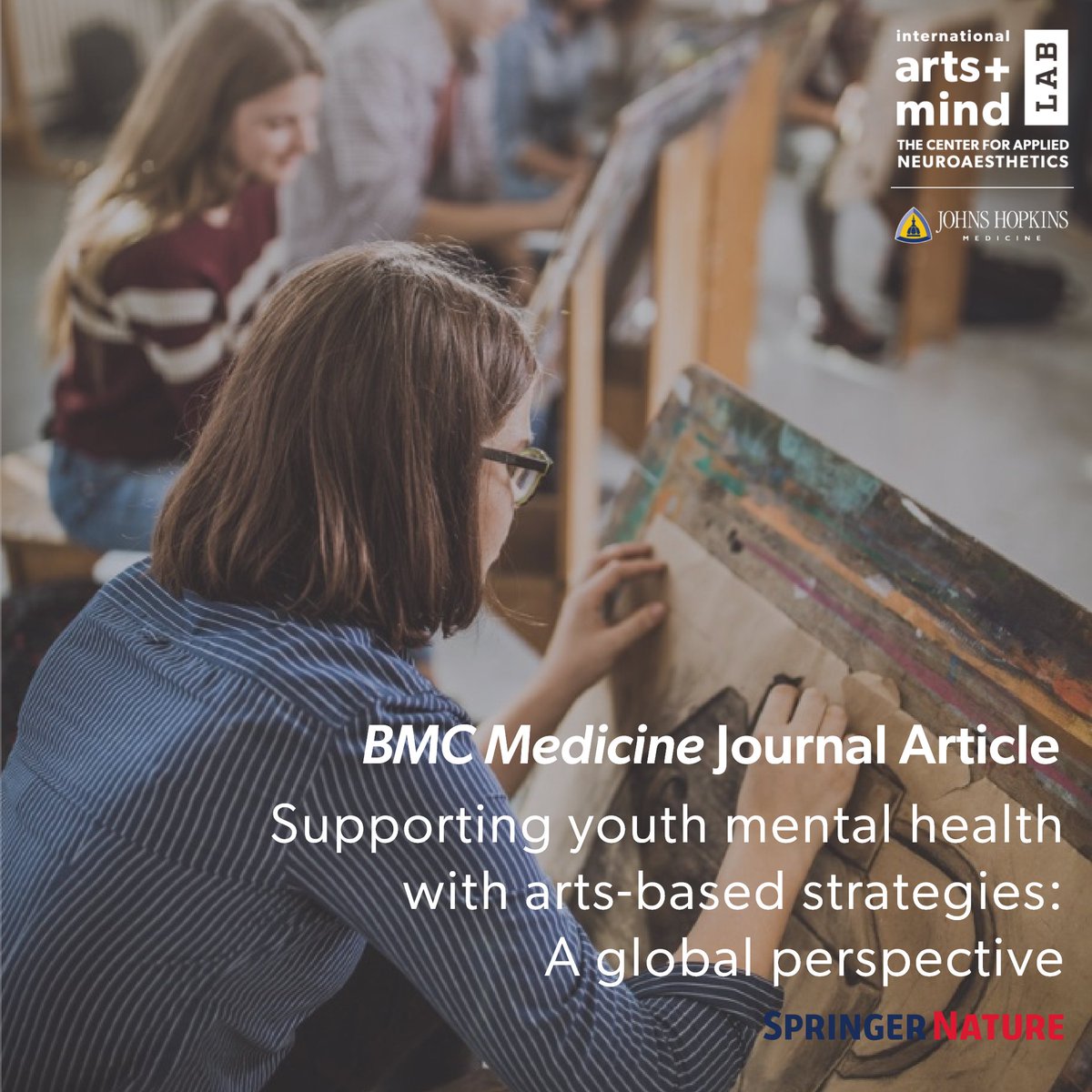 We are excited to announce the recent publication of our latest open-access peer-reviewed article from the International Arts+Mind Lab: 'Supporting youth mental health with arts-based strategies: a global perspective' To read, download & share click here: tinyurl.com/2s3mepv8