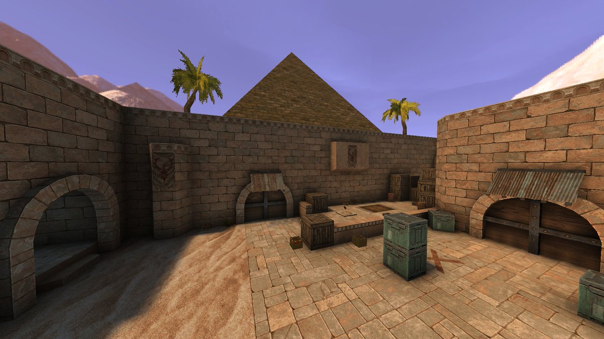 ColossusHq's tweet photo. I created a dust2  "demake" for the quake remix jam, see if you can recognize the locations from the screenshots and download here to play the entire pack today!  https://t.co/lbaFmLrzGg
#quake #trenchbroom #mapping #leveldesign #cs #CS2 #dust2 #CounterStrike https://t.co/76KeGYjmZ1