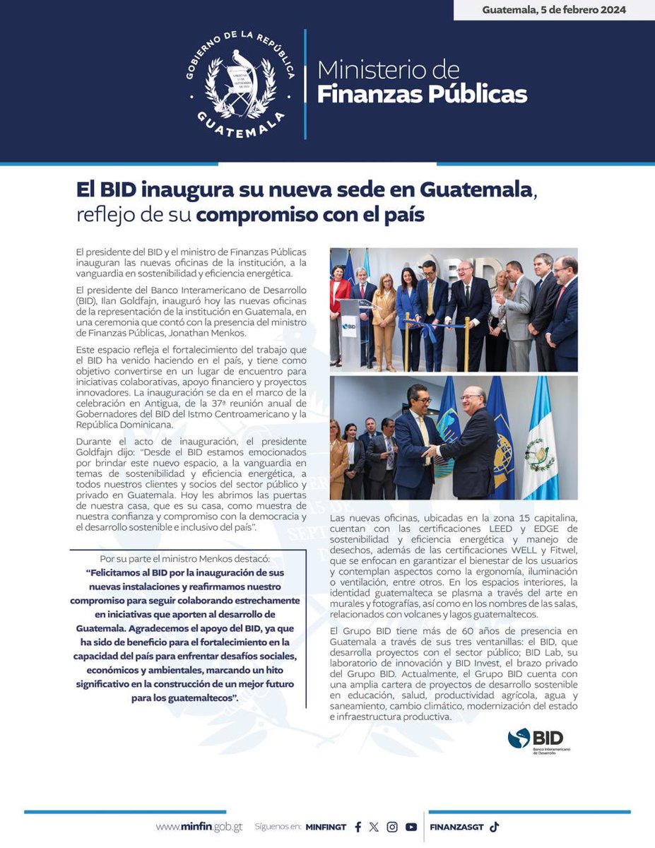 Ministerio de Finanzas Públicas tweet media