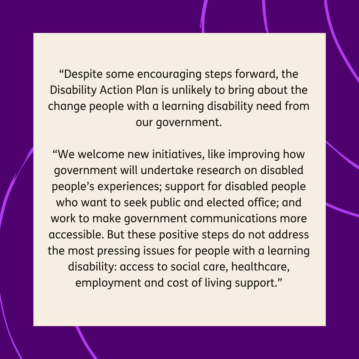 mencap_charity's tweet photo. The Government has announced a Disability Action Plan. This includes the potential for the UK to host the 2031 Special Olympics World Summer Games.

Despite these steps forward, it is unlikely to bring about the change people with a learning disability need. 

Read our response. https://t.co/ovwyJWy5X9
