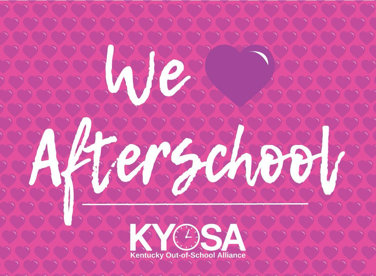 We're ready to share out why #AfterschoolWorksInKY this Valentine's Day. We know afterschool programs keep kids safe, inspire learning, and help working families—that's why we're joining programs on Feb 14 to spread the word.

RT and let us know why you ❤️ afterschool!