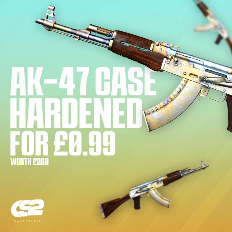 CS2Sweepstake's tweet photo. Our new prizes are now live ⌛️

You can get your hands on these 🔥 skins for as little as £0.49 🤑

Click to enter 👇