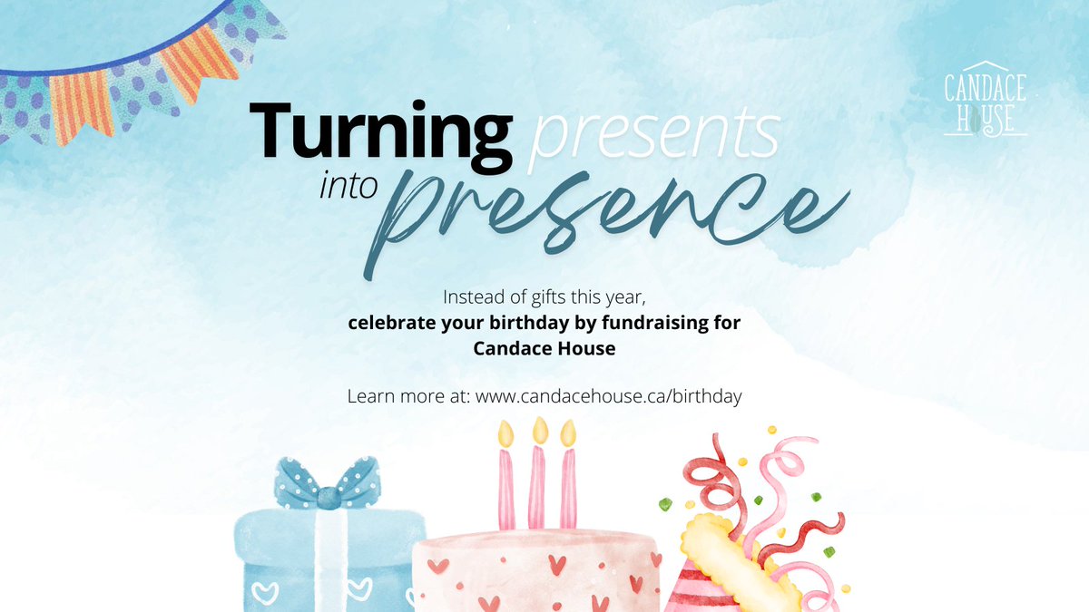 🎂 Is your birthday coming up?
Make a positive impact &amp; support victims &amp; survivors of violent crime today by starting a fundraiser for Candace House in honour of your birthday! candacehouse.ca/birthday 🥳
