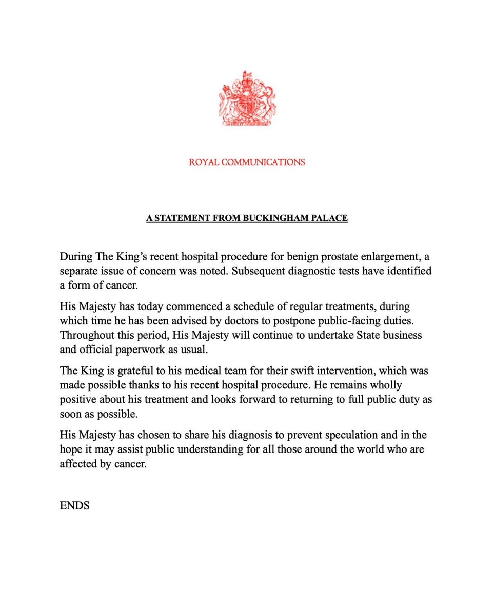 bailiffofjersey's tweet photo. Following the announcement issued this evening by the Palace we send our thoughts to the Royal Household and to those families who may also be receiving similar news. https://t.co/LoOe5KEqkM