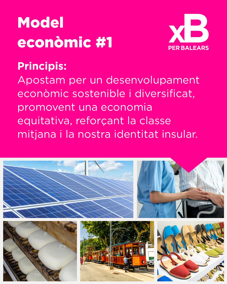 enmarxaXBalears's tweet photo. Reinventem l'economia balear: Equilibri entre turisme i diversificació per un futur pròsper. Objectiu: classe mitjana forta i equitat econòmica. #EconomiaSostenible #FuturPròsper #DiversificacióEconòmica #PerBalears #centrexBalears #centrextots  #regionalistesxBalears https://t.co/DPPHA2kbcQ