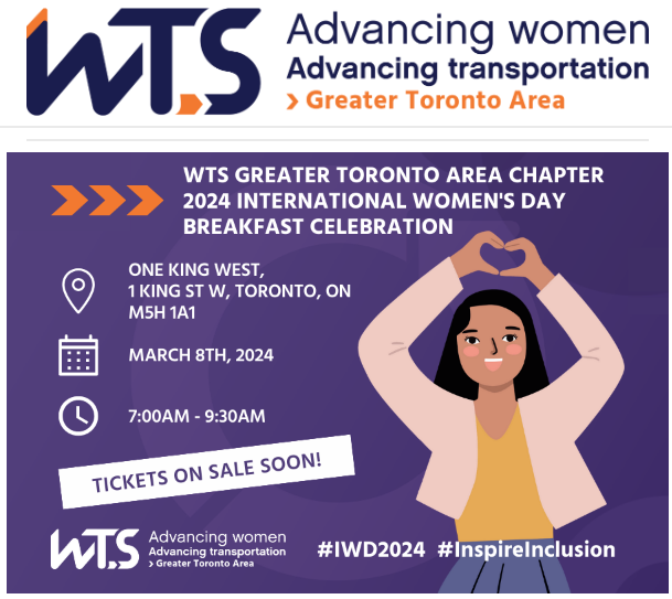 WTS_Toronto's tweet photo. Save the date ... 2024 International Women's Day Breakfast Celebration March 8th. Tickets on sale soon!
https://t.co/h6LIpfbY2l https://t.co/7HbE3PPKHa
