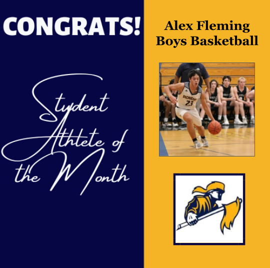 Lynnfield_AD's tweet photo. Congratulations to our January Student Athletes of the Month! Alex Fleming: Boys Basketball &amp; Taylor Valiton: Girls Basketball #pioneerpride https://t.co/mUebvZH4st