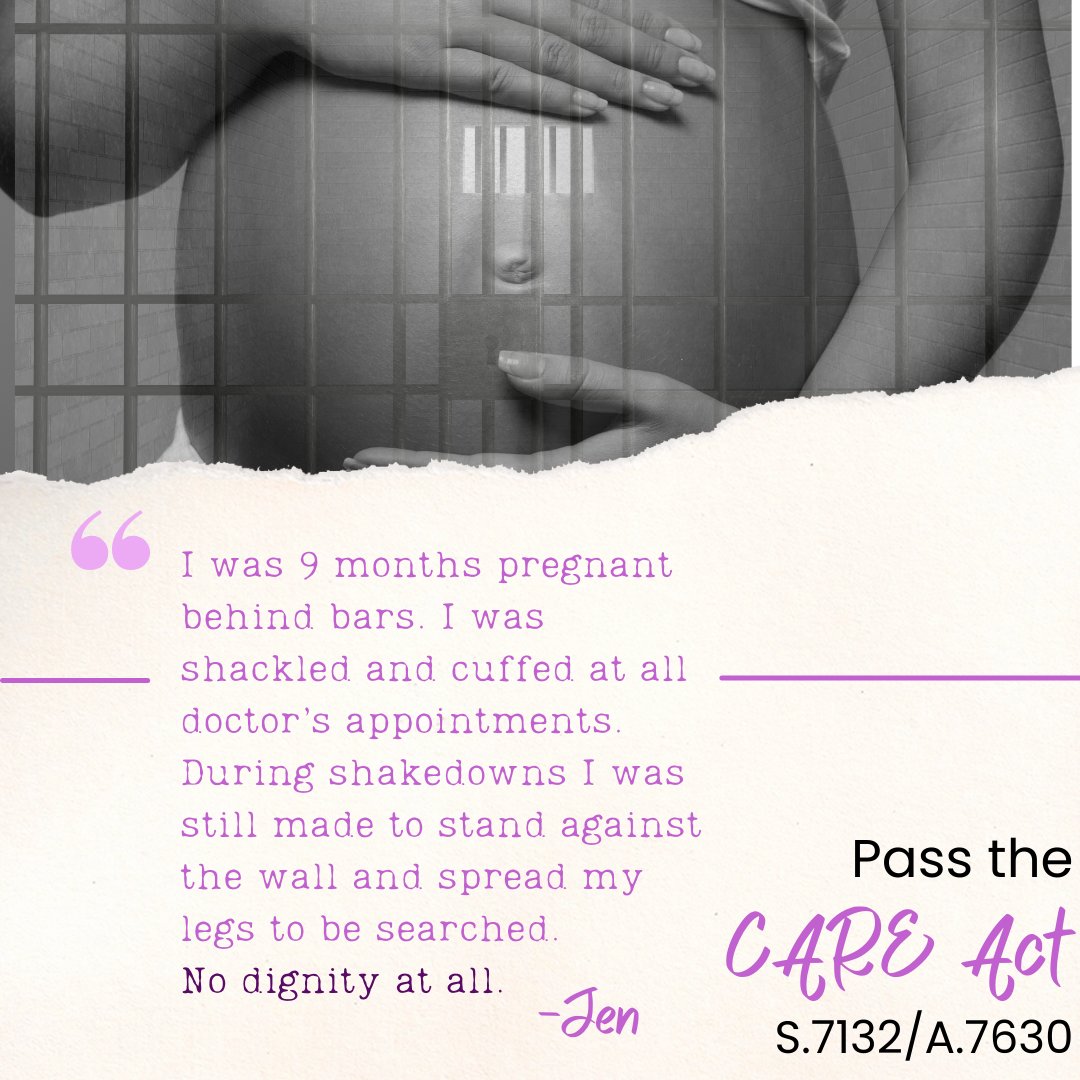 Far too many women are stripped of their dignity while incarcerated. We're advocating for the CARE Act (S7132/A7360) for women like Jen who deserve Compassion &amp; Reproductive Equity behind bars.

Sign on: bit.ly/CareActSignOn