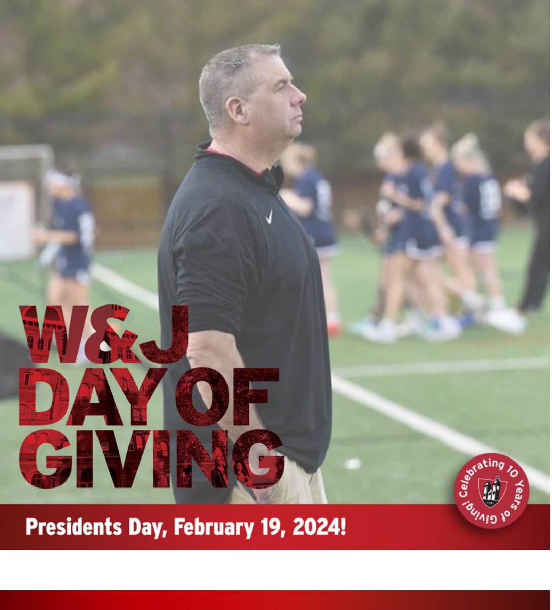 wjsportsmed's tweet photo. Mark your calendars for the 10th annual W&amp;J Day of Giving, Presidents Day, Feb. 19! Bookmark https://t.co/AjgdzxjzC4 to make a gift to W&amp;J Athletic Training &amp; Sports Medicine! Your support could help us earn up to $1,000 in bonus funds. https://t.co/qloJ7RcPVs