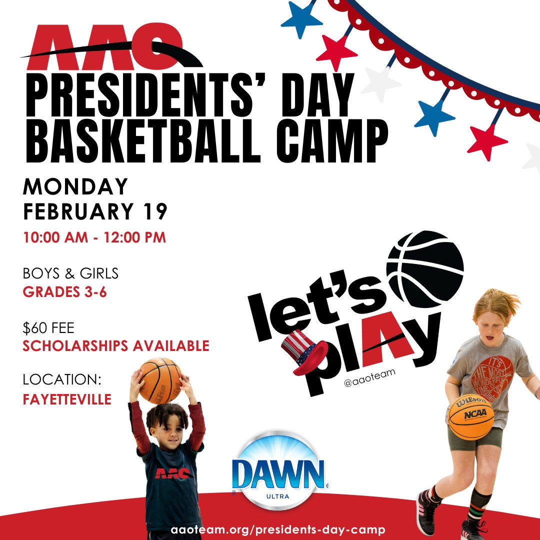 Join us for our first ever Presidents' Day Camp! We will spend two hours focused on shooting, dribbling, and having all the fun. Sign up now in the link in our bio or on our website. See you there!