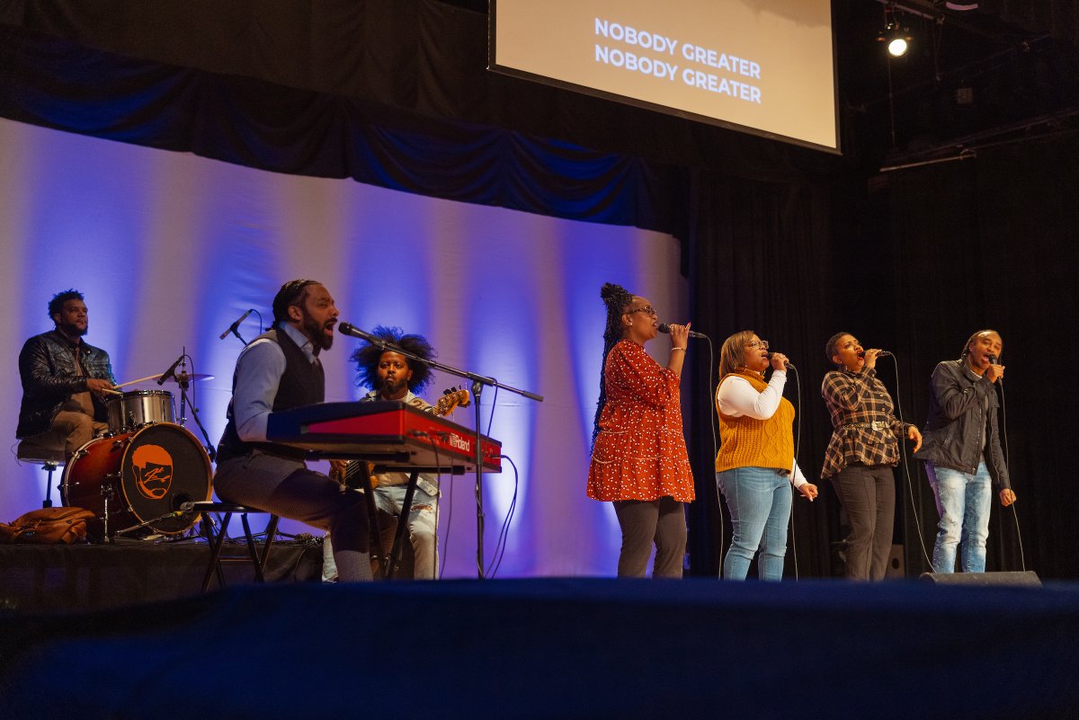 Today in chapel we kicked off Black History Month events. Larry McCullough & Chosen Generation led us in worship, and we heard a message from @ronjourlocke, Instructor of Preaching and Urban Ministry at @sebts