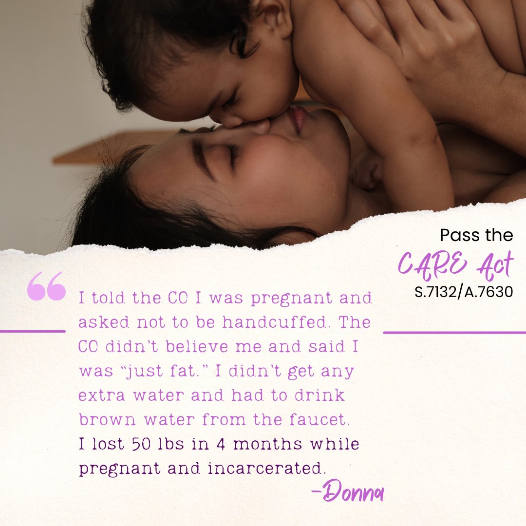NH member Donna lost 50 lbs in 4 months while pregnant &  incarcerated. She was humiliated by guards & denied the most basic necessities. The CARE Act would ensure dignity & the healthiest possible outcomes for both mother & baby by instituting reproductive equity. #ShowWeCARE