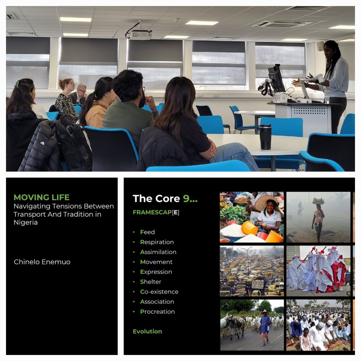 Geography, Environment & Planning at Herts (@hertsgep) on Twitter photo What a great start to our Comparative practice module for our MSc Planning and Transport courses.
Chinelo Enemuo <a href="/6ftigbogal/">Chinelo Jeni Enemuo</a> kicked things off with people-centred practice and the power in (un)learning from locals in 🇳🇬 and 🇹🇬.
Thanks for speaking and sharing with us today 💚 What a great start to our Comparative practice module for our MSc Planning and Transport courses.
Chinelo Enemuo <a href="/6ftigbogal/">Chinelo Jeni Enemuo</a> kicked things off with people-centred practice and the power in (un)learning from locals in 🇳🇬 and 🇹🇬.
Thanks for speaking and sharing with us today 💚