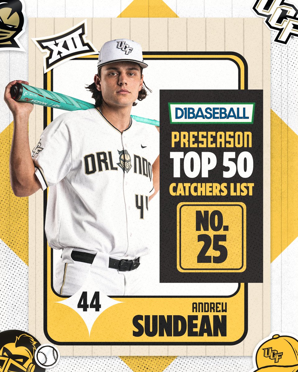 Congrats to @AndrewSundean for being named to @d1baseball's Preseason Top 50 Catchers List 🔥