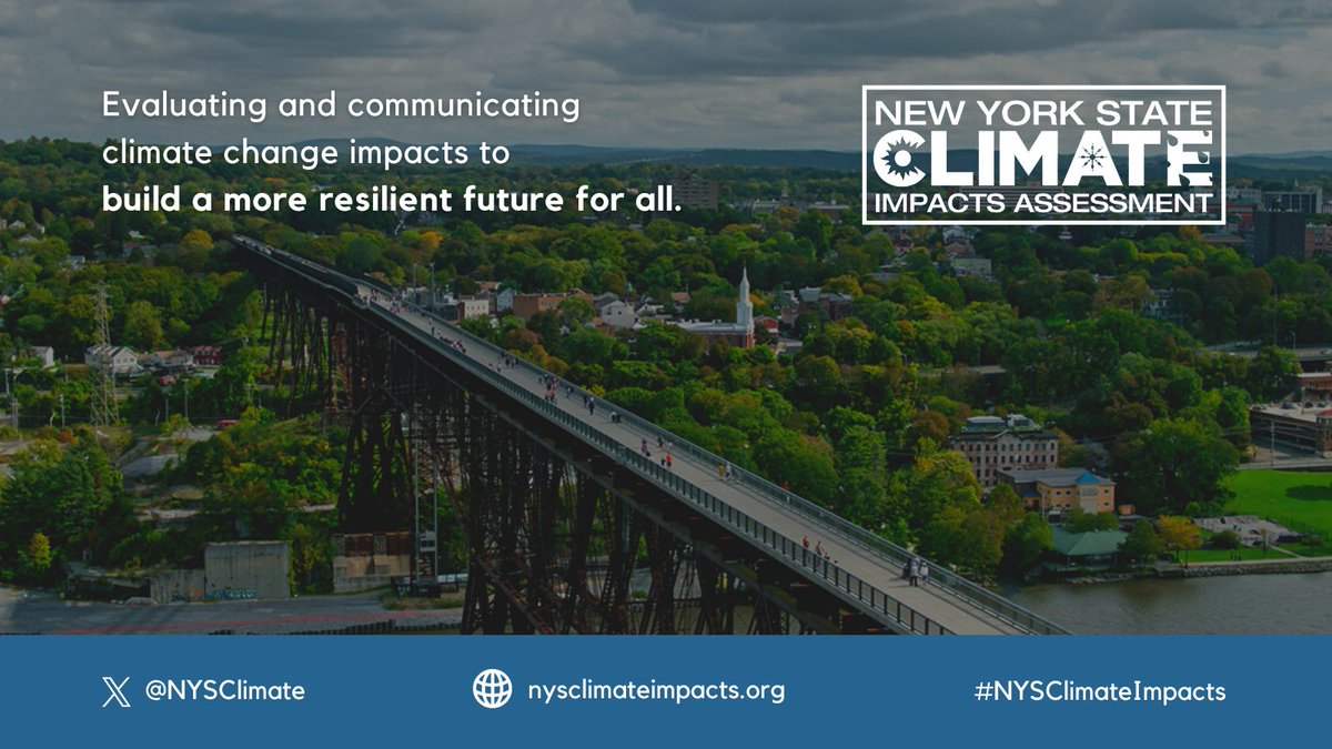 Now available: the #NYSClimateImpacts assessment provides a science-based analysis of what to expect from climate change in New York State. Learn how climate change is expected to affect communities, industries, the environment, and more statewide: bit.ly/3HncJ9d