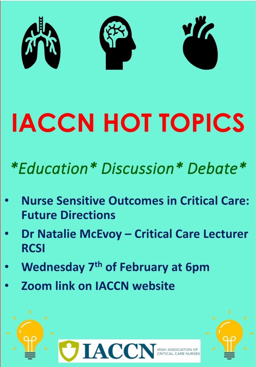 Join the Irish Association of Critical care nurses and take part in our monthly education sessions