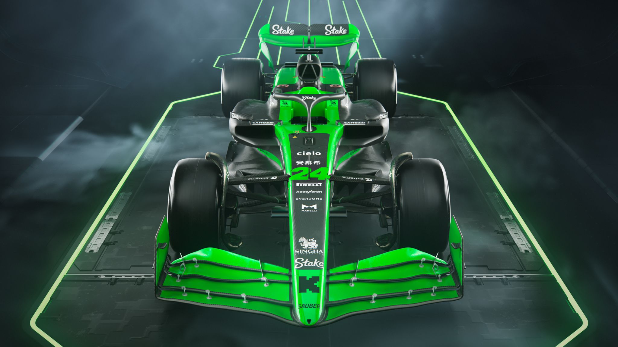 CANAL F1 on X Voici la nouvelle livree de Stake F1 Team De toutes nouvelles couleurs et un vert fluo qui va se remarquer sur la grille Vous aimez