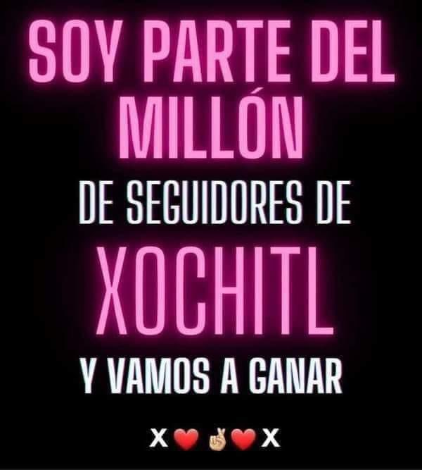 Corrección…. Soy parte de los millones de seguidores de #XochiltGalvezPresidenta2024 y vamos a sacar al #NarcoPresidenteAMLO, a su #NarcoGobiernoDeMorena y perderá las elecciones su #NarcoCandidataClaudia y por supuesto vamos a ganar el Congreso y la Presidencia con #XOCHITL.