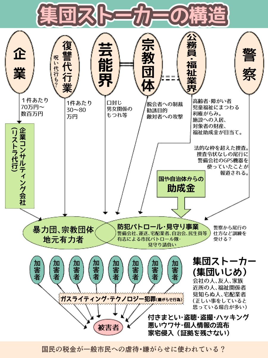 集団ストーカーとテクノロジー犯罪のチラシ、パンフレット。ハバナ 