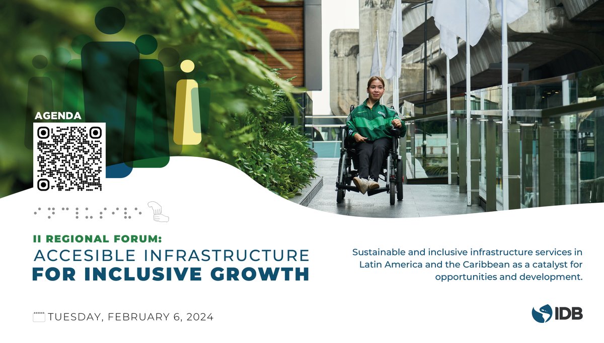 🌎 ¡Descubre la realidad en #AmLat y el #Caribe, donde hay 85 millones de personas con #Discapacidad y la mitad de ellas están fuera del mercado laboral! Únete al #ForoRegional de infraestructura accesible mañana, 6 febrero 9am ET. lnkd.in/eyN4jSha