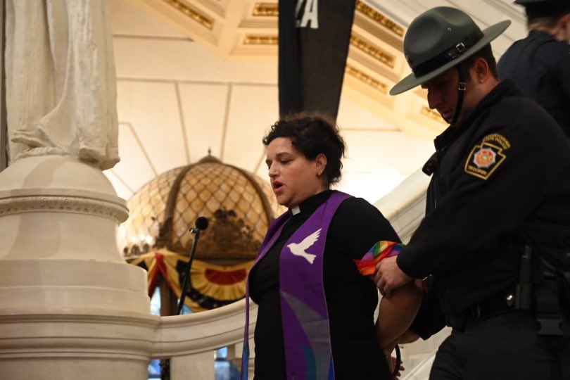 JVPPhilly's tweet photo. No rest until we divest.

Pennsylvanians want the general assembly to invest in our communities–not genocide and war. https://t.co/VYwaTtzSuj