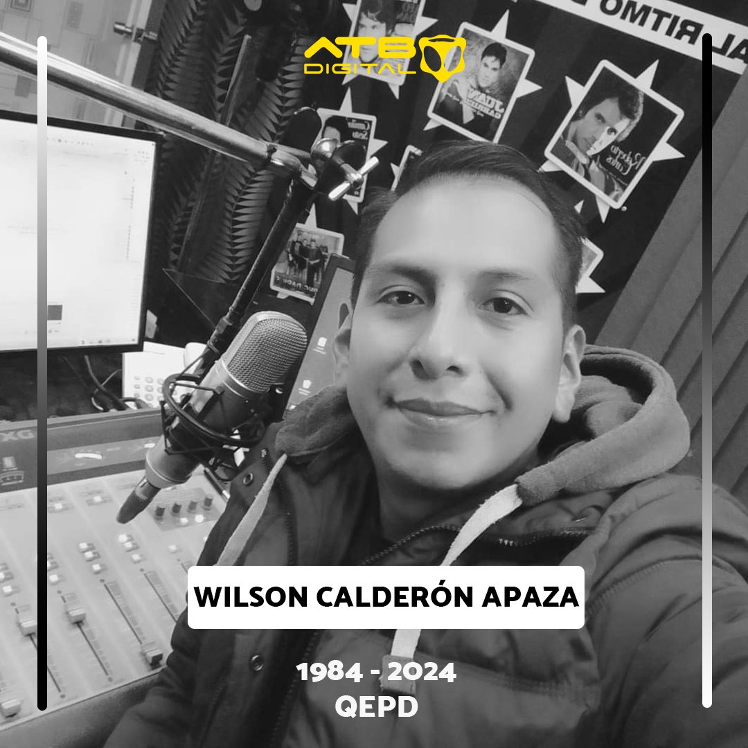 EnConexionbol's tweet photo. ATB lamenta la pérdida de Wilson Calderón, quien en vida fue un gran colega, un amigo, un excelente locutor y operador. Hacemos llegar nuestras sinceras condolencias a su familia que atraviesa por este momento tan nostálgico.
#ATBDigital #ATBRadio https://t.co/zNiLDU5wxa