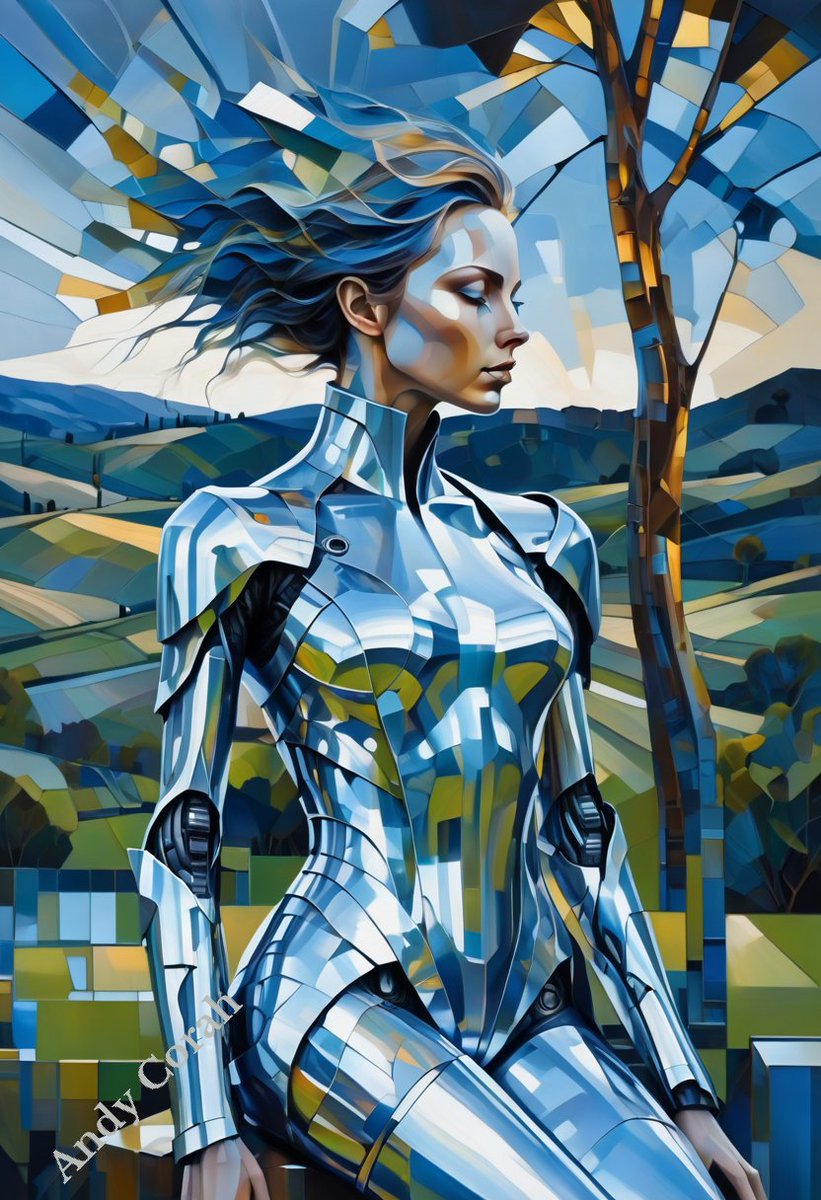 andy_corah's tweet photo. 🌳 #VanityCanvas💄✨Time for Odd! A #surreal twist on #HumanVanity in my #AIart where the serene #countryside is digitally reshaped to match our evolving appearance. A poignant commentary on the impact of #vanity on our surroundings 🏞️🔄#DigitalReshaping #art #AIartwork #painting https://t.co/nQ1r3GZuNp