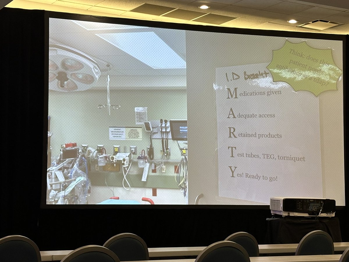 Great #SESC24 presentation re: timeout checklist when leaving trauma bay by @evmssurgery Dr. Rob Luke. Does your trauma bay have an exit checklist?