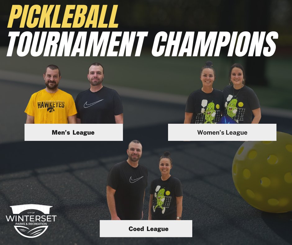 Pickleball is kind of a big dill... 😉 Congratulations to the 2024 Pickleball League Champions from this past weekend!