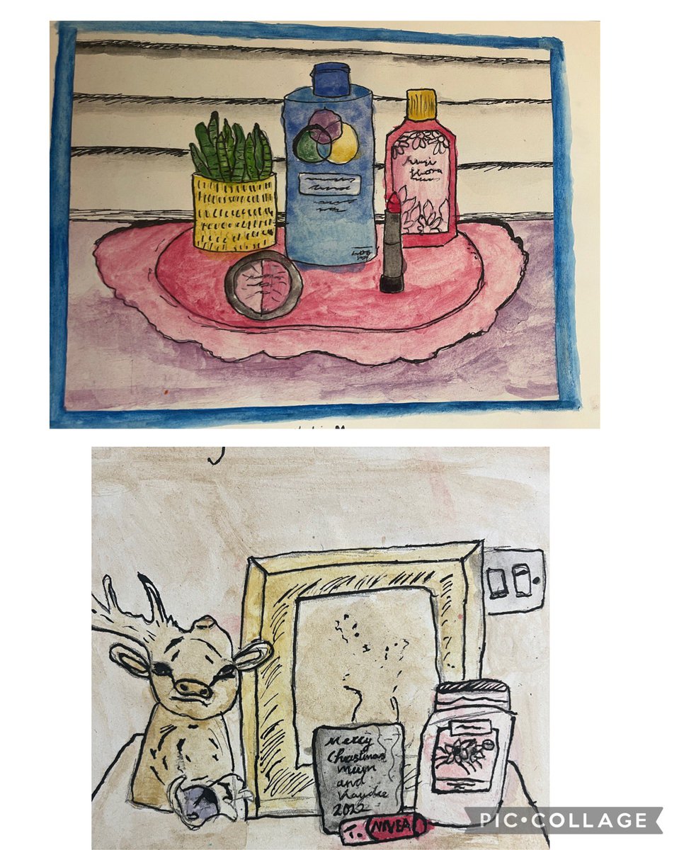 MCS_Art's tweet photo. As part of their Me, myself and I project,  Year 7 designed a Shelfie (a shelf that shows off their books, movies, art, collectibles, special belongings) This is a selection that were then expertly drawn in the style of Quentin Blake. Excellent work year 7 🤩@LearnWithMCS https://t.co/E84iCdr5MP