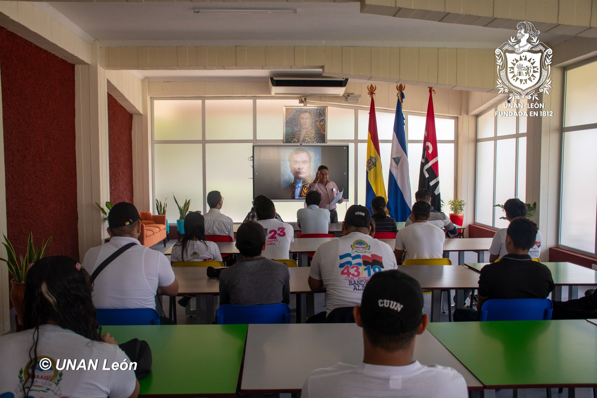 unanleon's tweet photo. El Centro Universitario de la Universidad Nacional, CUUN UNAN - León, realizó el Taller de poesía, "La métrica de Darío en sus poemas y sus pensamientos Revolucionario" como parte de la jornada conmemorativa del 108 aniversario de su tránsito a la inmortalidad. https://t.co/P4j8KH5HTJ