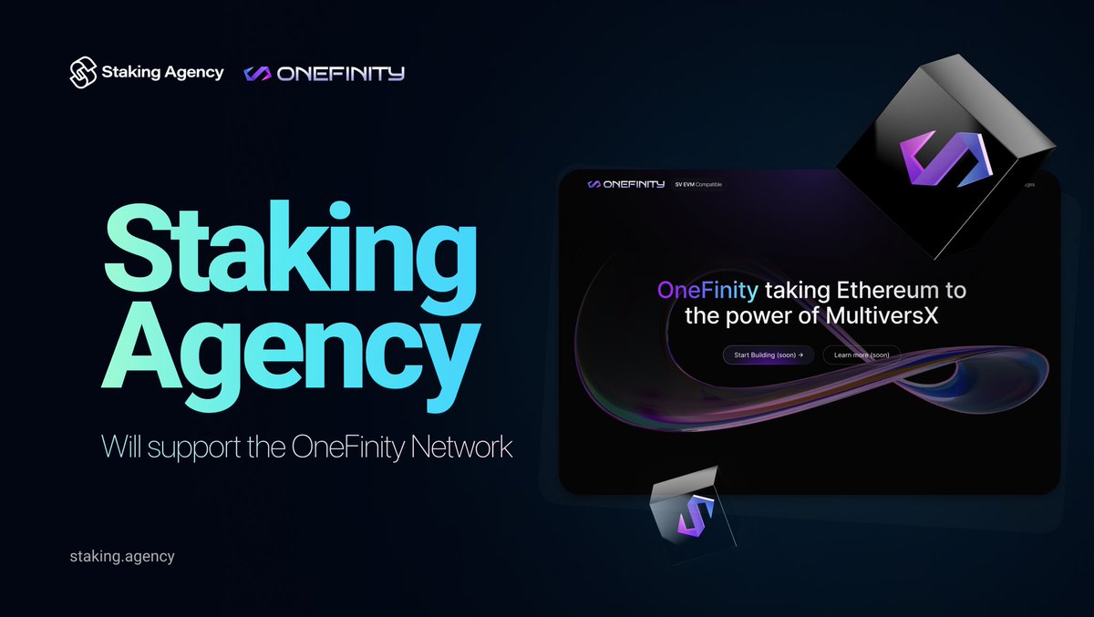 StakingAgency (@staking_agency) on Twitter photo Looking forward to offering our professional services to <a href="/OneFinityChain/">OneFinity Chain | Testnet September 23rd</a> delegators.
Welcome to the #MultiversX family ! Looking forward to offering our professional services to <a href="/OneFinityChain/">OneFinity Chain | Testnet September 23rd</a> delegators.
Welcome to the #MultiversX family !