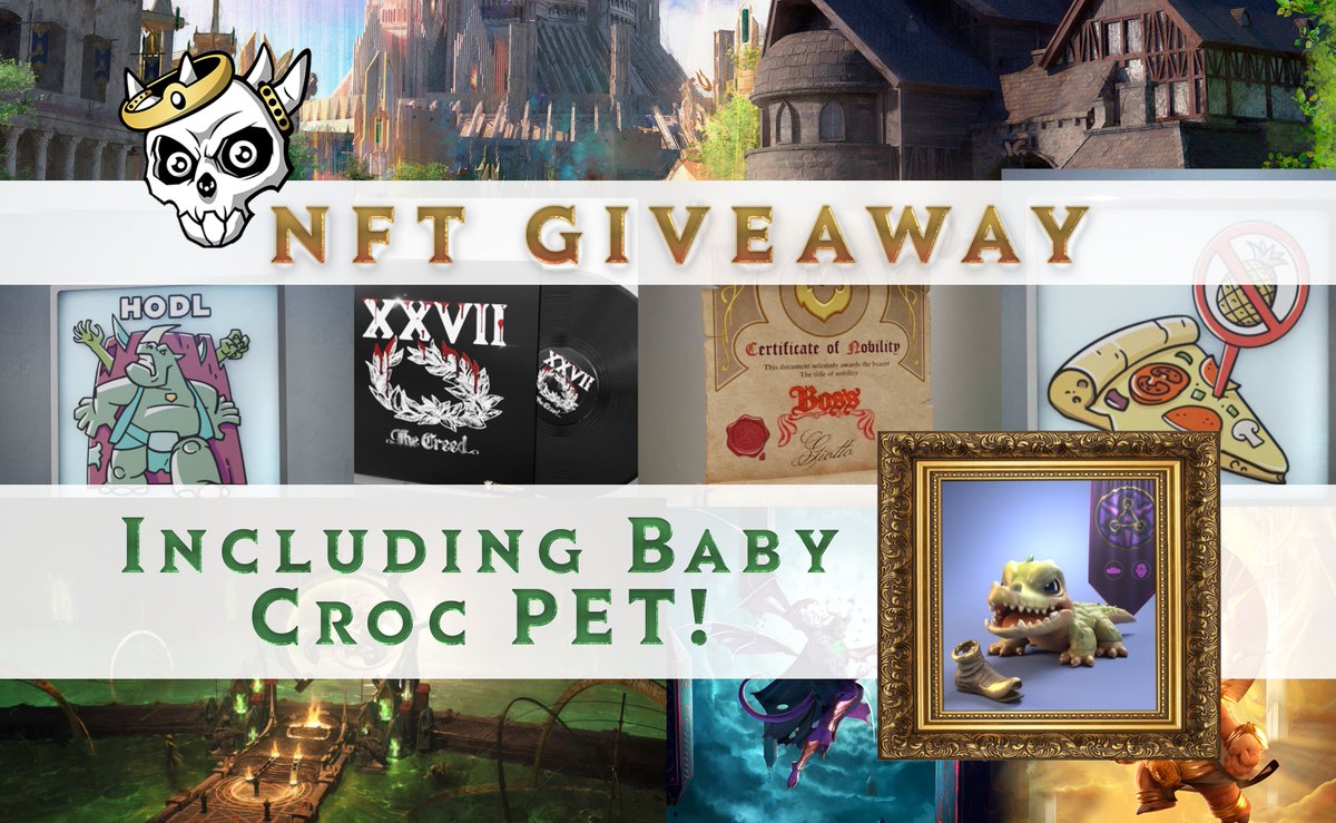 Crypto_M3ta_NFT's tweet photo. @ChampionsIO !!NFT GIVEAWAY!!

To celebrate the ALPHA release of CA, "the best Fighting Game in Web3" -@GAM3Sgg_2023 WINNER!

I will be giving away multiple Imperial Gallery NFTs &amp; Croc 🐊PET!!

1. Like, Share &amp; comment #CA 
2. Like @JohnnyMassina

#NFTGiveaway #Web3Gaming #CA https://t.co/kRPJrbLRWh