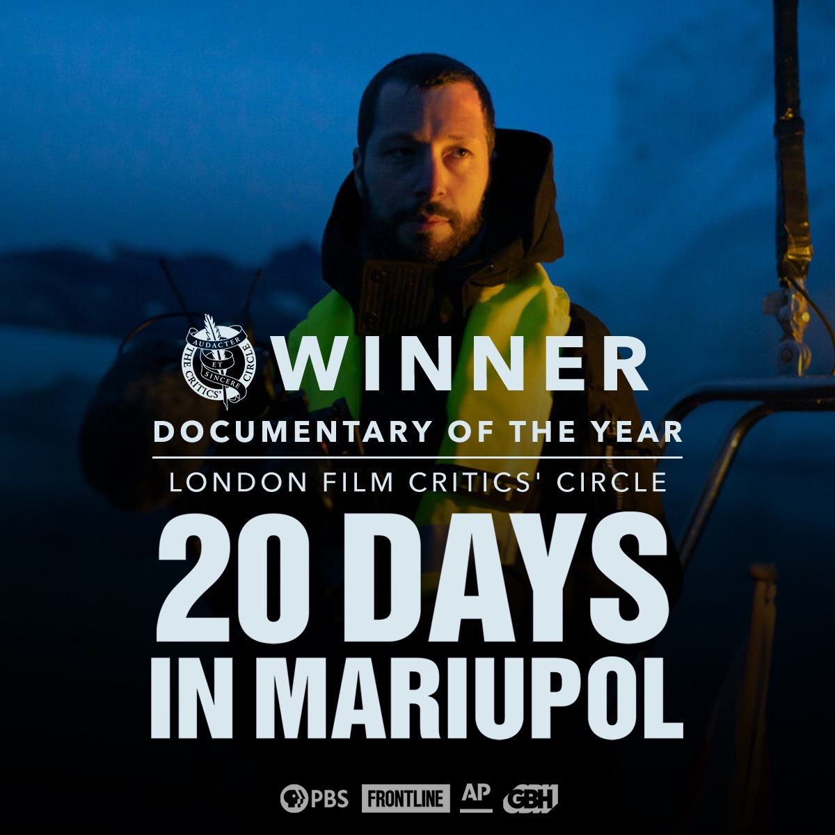 We are humbled by the recognition at the London Critics’ Circle Film Awards. #LondonCritics #20DaysInMariupol