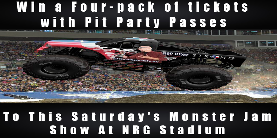 rodryanshow's tweet photo. Win a Four-pack of tickets with Pit Party Passes to this Saturday's @MonsterJam. To win, retweet this tweet using #freshfish @945thebuzz #rodryanshow. The winner selection is at 7:40 am. #every20minutes https://t.co/5YCMBATGmU
