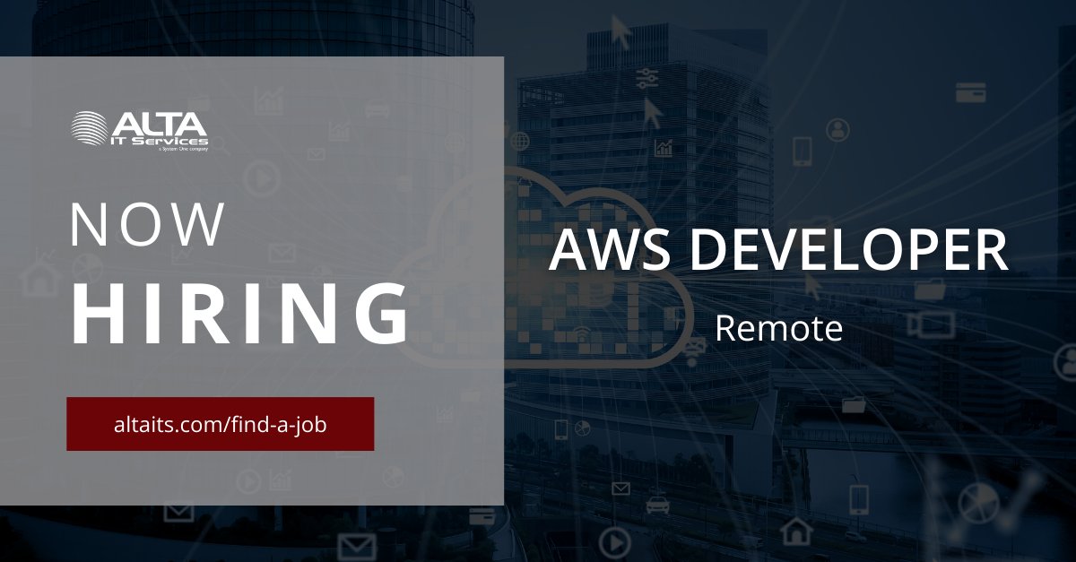 altaitservices's tweet photo. #RemoteJob 🚀 ALTA IT is #hiring an AWS Developer!

Qualifications:
🎓 Bachelor's in CS/CE
🚀 2+ yrs AWS development
☕️ API Gateway / Lambda in Java
🔧 SQS / SNS event functions

Apply now: https://t.co/Qm9ai947Xp  #ALTAIT #AWS #JavaLambda #APIGateway #TechJobs 🎓🚀 https://t.co/k4txXVrgXu