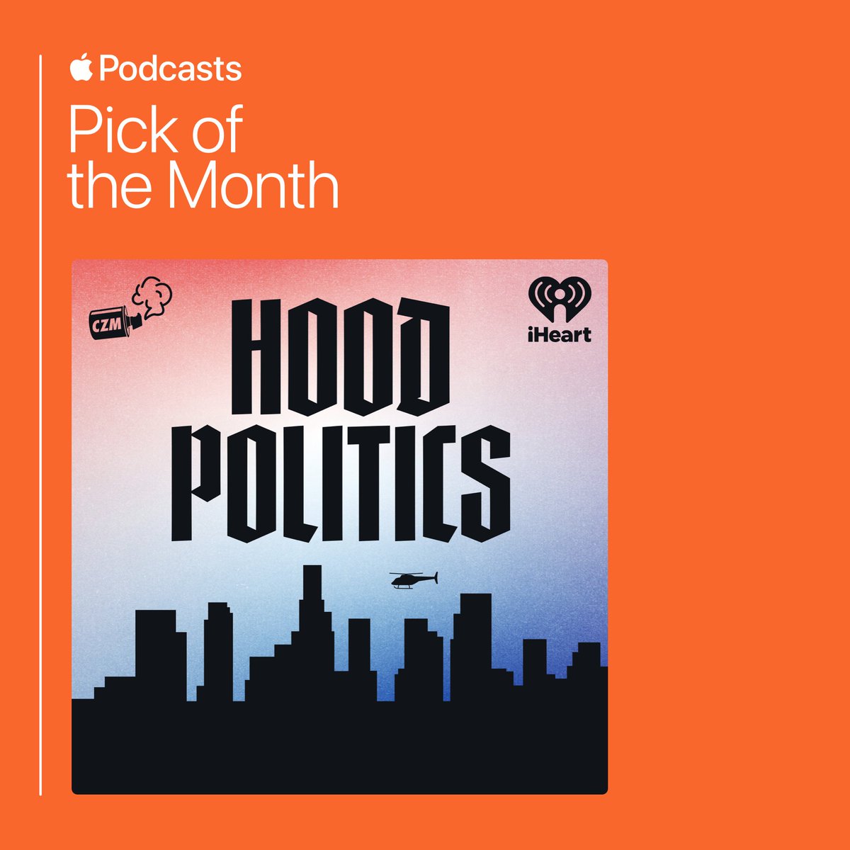 Big shout out to @hoodpoliticspod and @prophiphop for being featured as the Pick of the Month in the @ApplePodcasts Society & Culture category 🎉🎉🎉 apple.co/society-cultur…