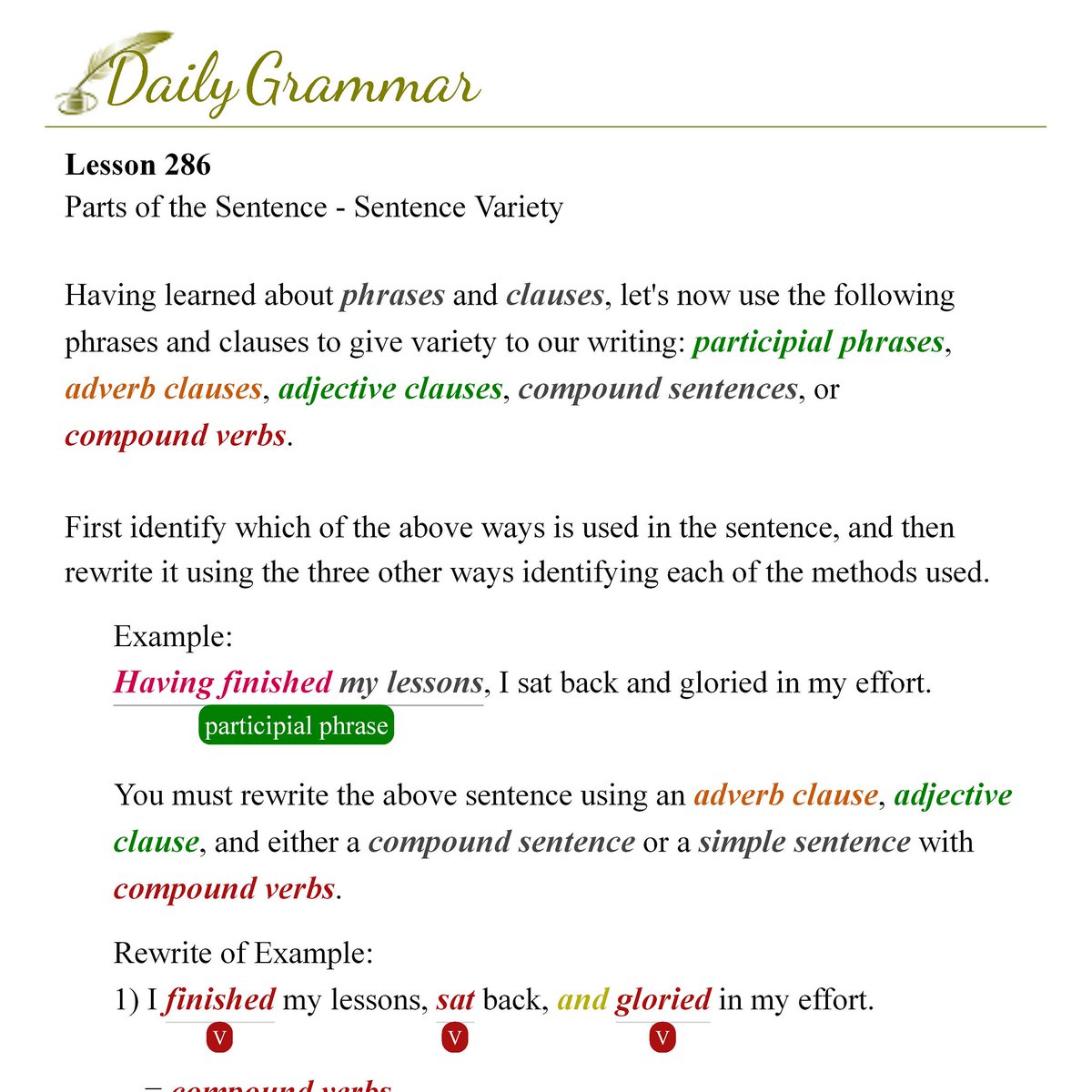 grammar_daily's tweet photo. Lesson 286 - Today's lesson will ask you to rewrite these sentences.
https://t.co/smzE7Zdrao https://t.co/moK4pJyWbs