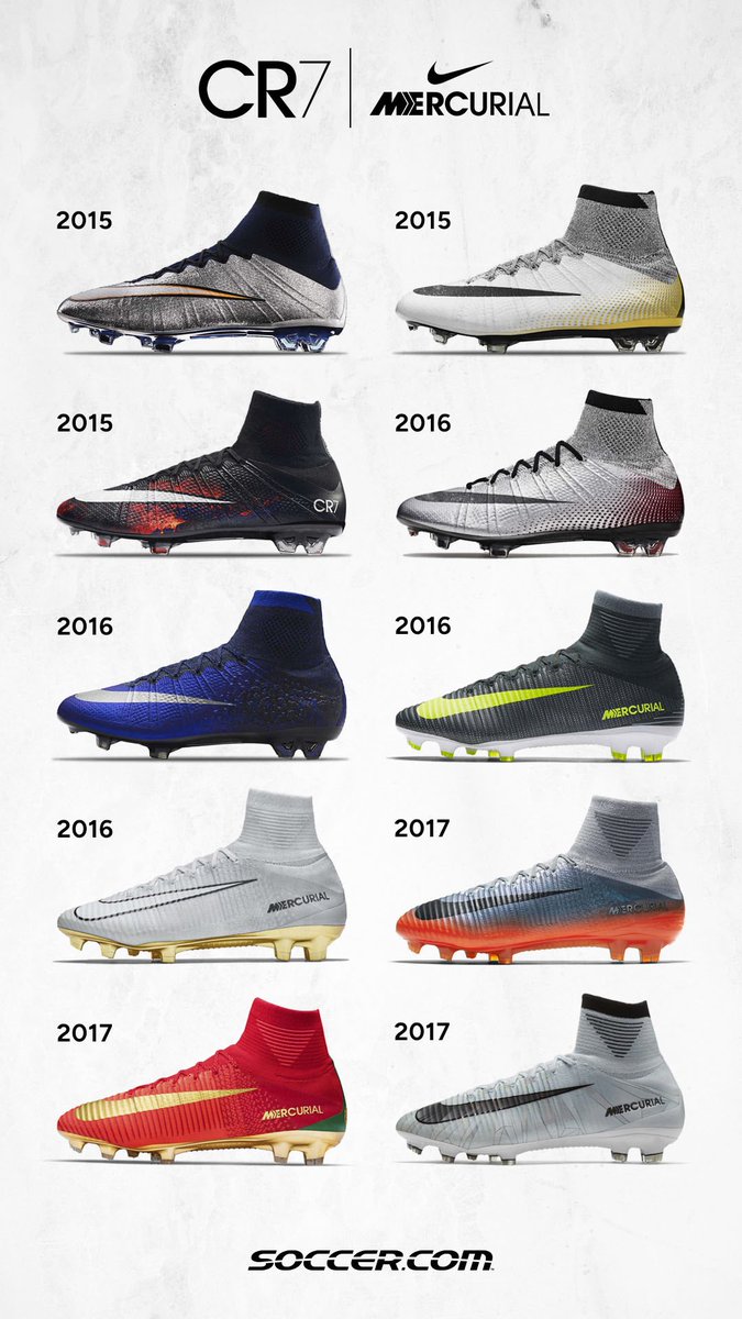 soccerdotcom's tweet photo. Signature 🤝 

On @Cristiano’s birthday, we took a trip down memory lane to highlight all of his special edition @nikefootball cleats 👟 

Over the years, which has been your favorite? https://t.co/B0DMMr8J77