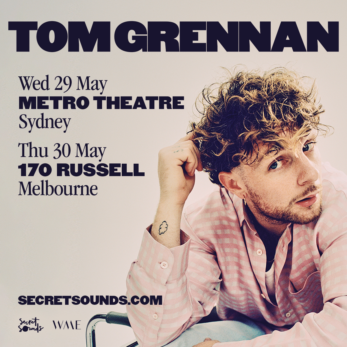Australia, I’m performing in Sydney and Melbourne in May! 🇦🇺 Don’t miss out on these two shows… sign up now for the ticket pre-sale. See you there! secretsounds.com/tour/tom-grenn…