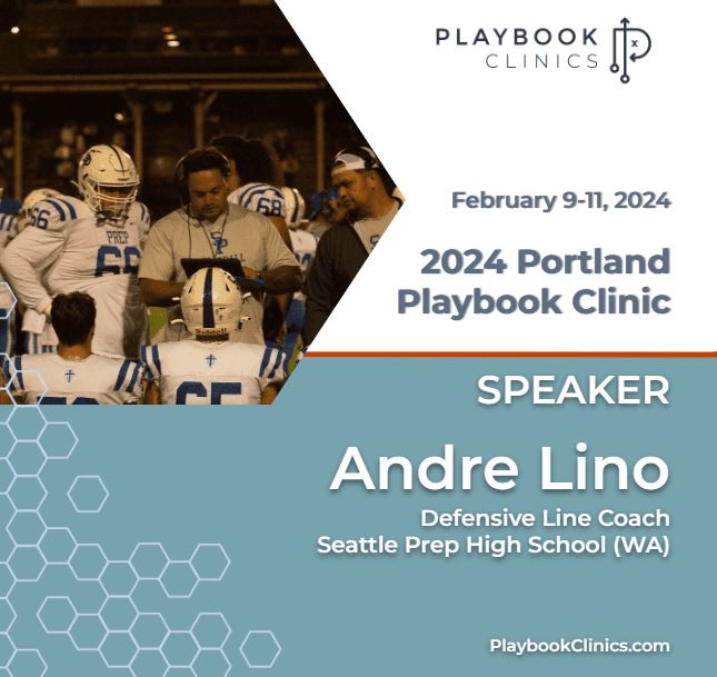 Looking forward to speaking at the <a href="/PlaybookClinics/">Playbook Clinics</a> in Portland this weekend on Pass Rush Technique and Defensive Line play!