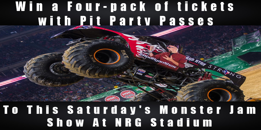 rodryanshow's tweet photo. Win a Four-pack of tickets with Pit Party Passes to this Saturday's @MonsterJam. To win, retweet this tweet using #scubahour @945thebuzz #rodryanshow. The winner selection is at 9:00 am. #every20minutes https://t.co/8EnFnmeNsS