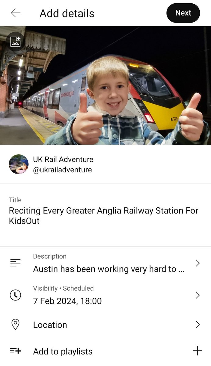 New video scheduled for release 6PM Wednesday 7 Feb, Wonder what it could be 🤔 Please do head over to our YouTube channel to check it out

youtube.com/@ukrailadventu…

Also a reminder of our fundraiser page justgiving.com/page/austinsfu… &amp; thank you once again for all of your donations ❤️