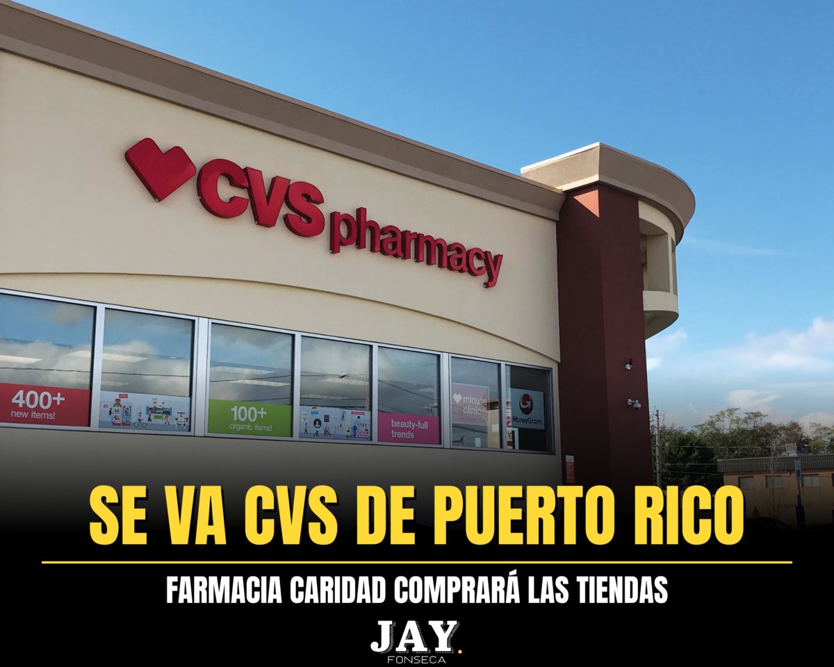 jayfonsecapr's tweet photo. 🚨 CVS venderá sus activos en Puerto Rico a Caribe Pharmacy Holdings, propietaria de Farmacias Caridad.  🏪 CVS informaó la compraventa a sus empleados en la isla durante el fin de semana.  
💰 Se supo que CVS habría decidido vender sus activos en Puerto Rico como parte de un plan de reorganización estratégica de la multinacional.  
🏪 Cuarto Poder (Wapa TV) supo que CVS está cambiando su modelo de negocio para hacer policlínicas porque muchas personas están comprando más sus medicamentos vía Internet.  
Fuente: El Nuevo Día 
 #CVS #FarmaciasCaridad #CaribePharmacyHoldings #ReorganizaciónEstratégica