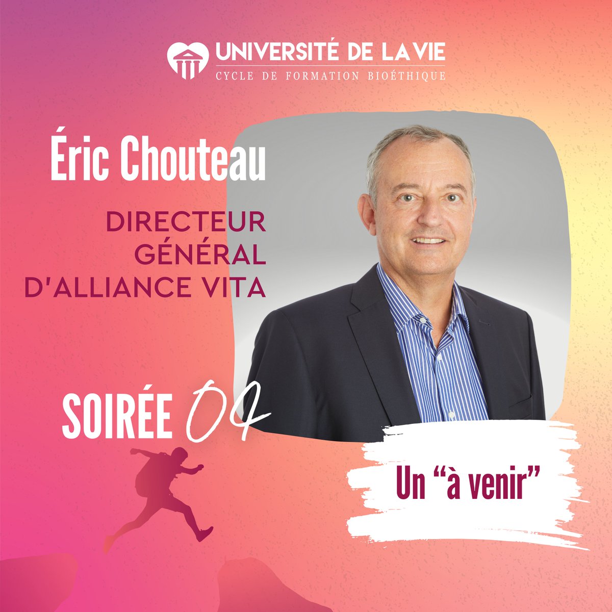 allianceVITA's tweet photo. “Pour parler de l'avenir, faisons d'abord un petit détour dans le passé. Pascal, dans son célèbre texte sur le "pari", fait ce constat net : "il faut parier ; cela n'est pas volontaire, vous êtes embarqué".

Eric Chouteau, directeur général d'#AllianceVITA.
#UDVie #Pariersurlavie https://t.co/x13BNiSMmy