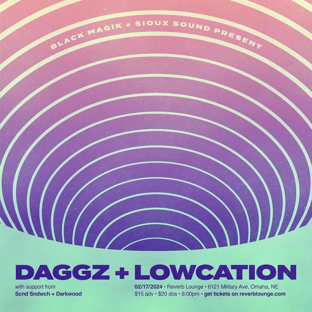 Oiii!! Omaha, I’m coming in from Denver to hangout n play support for Daggz n <a href="/lowcationmusic/">Lowcation</a> with my pal <a href="/darkwoodbeats/">darkwood</a> . It’s been a min since I’ve played for an Omaha crowd and I’m excited to be back! See you the 17th :)