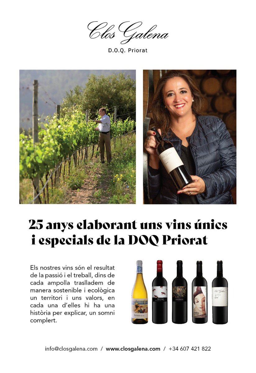 ClosGalena's tweet photo. 🗞️ Magazine de @LaVanguardia vinculat a la @bcnwineweek, especial vins, amb @ClosGalena a les seves pàgines, fent referència als 25è aniversari del nostre celler. https://t.co/Kl2wlm8l3D