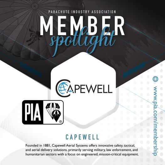 CapewellDefense's tweet photo. Capewell Is proud to be a member of the Parachute Industry Association!

#Capewell #innovations #PIA https://t.co/AkPW4Luoxh