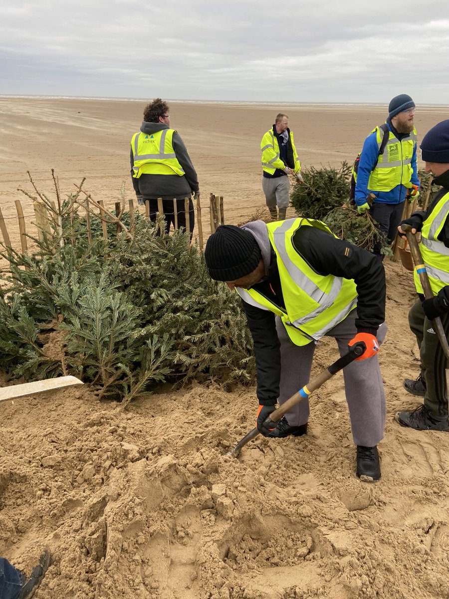 Our Bury Nature & Wellbeing group had a wonderful trip to Lytham St Anne’s today to help with Christmas tree planting. Despite the windy weather, we had a fantastic time getting to make a big difference to the coastline and help protect coastal wildlife and communities!