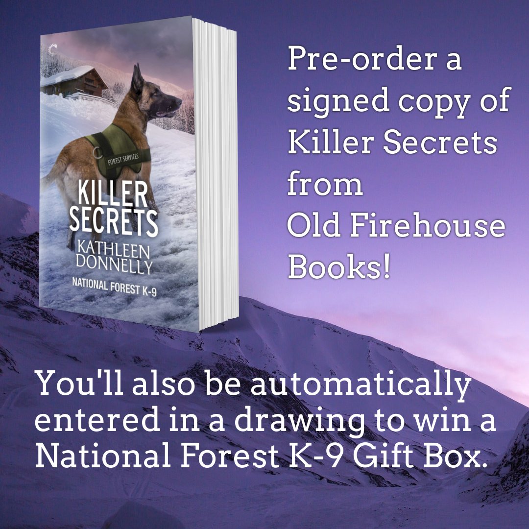 KatK9writer's tweet photo. Signed copies of KILLER SECRETS, releasing March 26th, are now available for pre-order through Old Firehouse Books. Order today and be automatically entered in a drawing for a gift box. https://t.co/LbMWlZ5qDd
#preorder #signedbook #k9series #killersecrets #bookrelease https://t.co/aWtm25kqW5